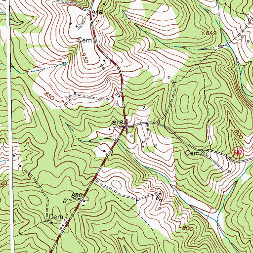 Topographic Map of Oak Grove Church (historical), VA