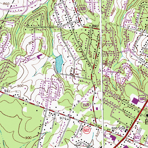 Topographic Map of Sleepy Hollow, VA