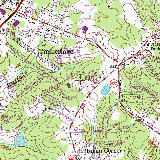 Topographic Map of Whetstone Hills, VA