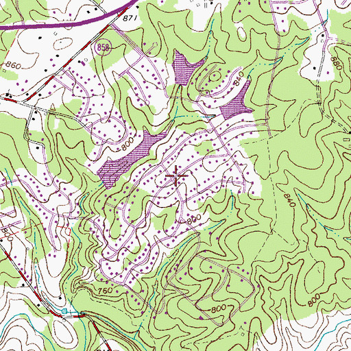 Topographic Map of Wildwood, VA