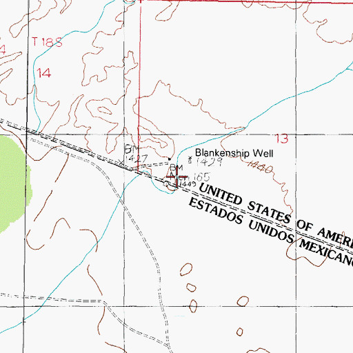 Topographic Map of Blankenship Well, AZ