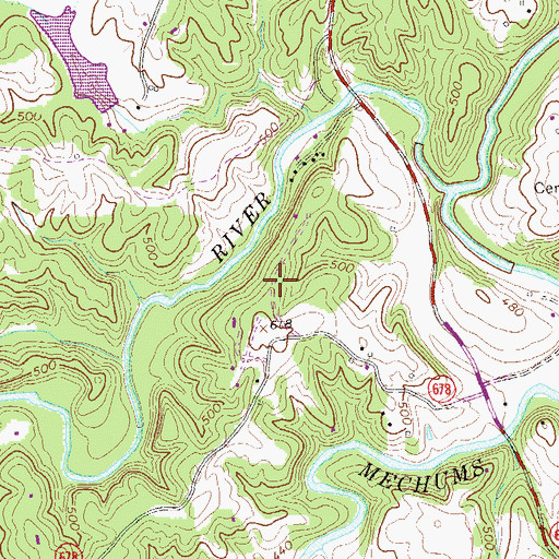 Topographic Map of Brinnington, VA