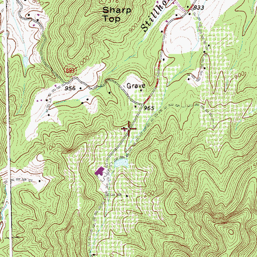 Topographic Map of Cedar Vale School (historical), VA