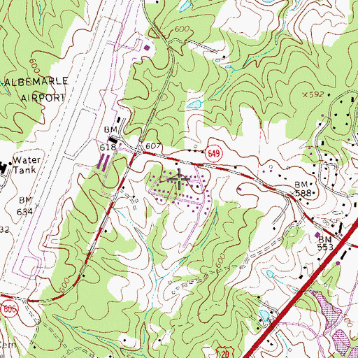Topographic Map of Deerwood, VA