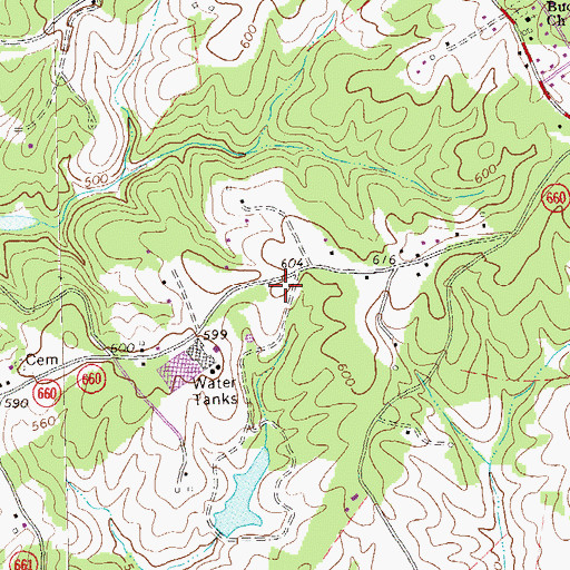 Topographic Map of Earlysville Volunteer Fire Company Station 4, VA