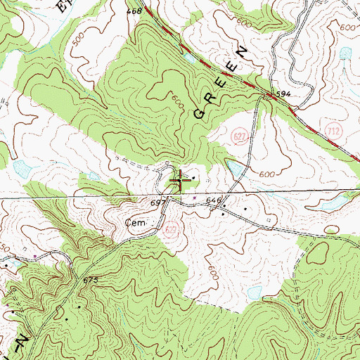 Topographic Map of Enniscofthy, VA