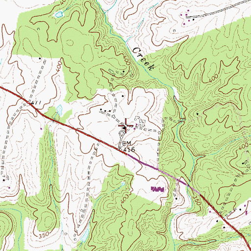 Topographic Map of Fair View, VA