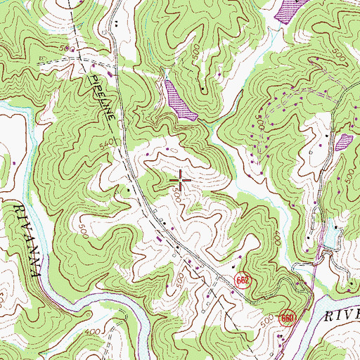 Topographic Map of Fairgrove, VA