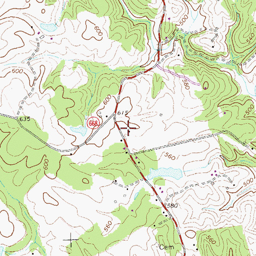 Topographic Map of Free Union School (historical), VA