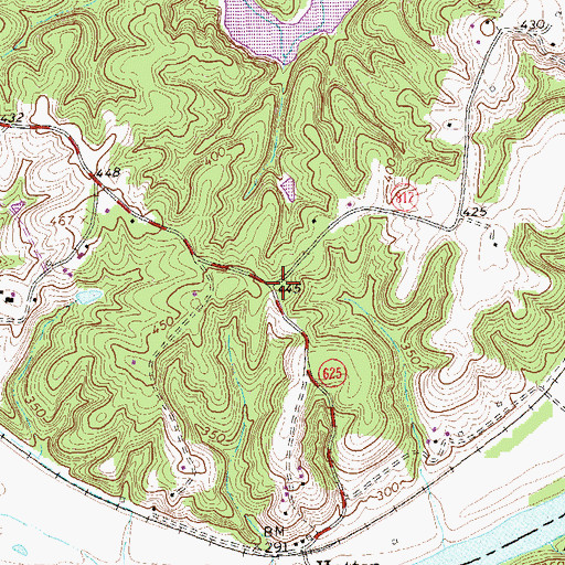 Topographic Map of Hatton School (historical), VA