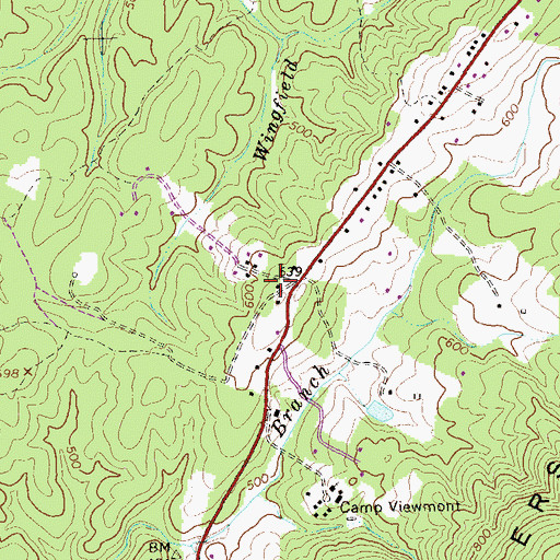 Topographic Map of Midway School (historical), VA