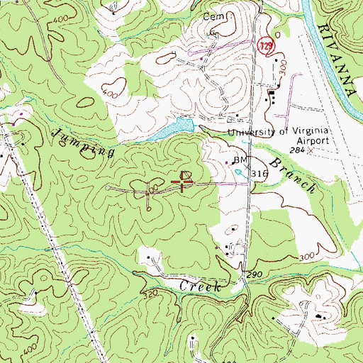 Topographic Map of Milton Hills, VA
