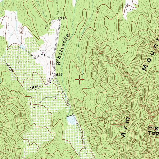 Topographic Map of Miran Forest, VA