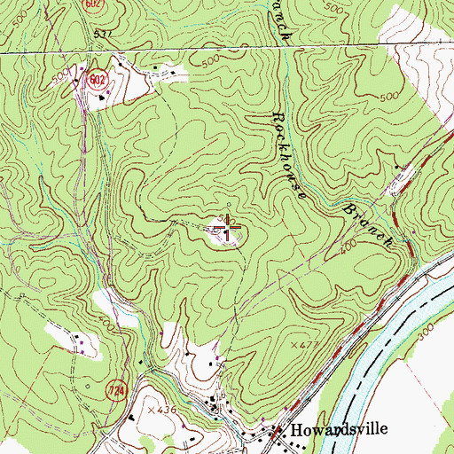 Topographic Map of Monticola, VA