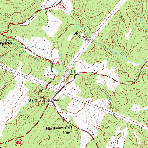 Topographic Map of Mount Olivet School (historical), VA