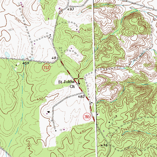 Topographic Map of Mount Pleasant School (historical), VA