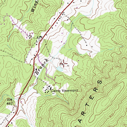 Topographic Map of Oak Crest, VA