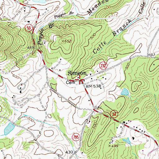 Topographic Map of Saint Lukes Episcopal Church (historical), VA