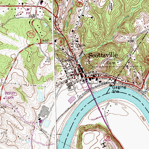 Topographic Map of Saint Johns Episcopal Church, VA