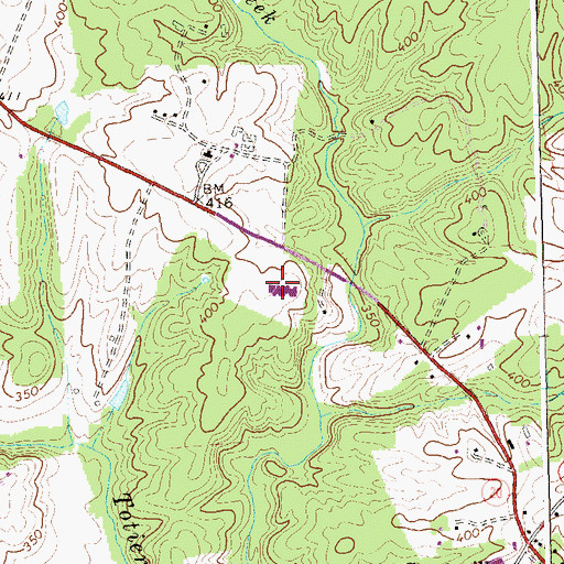 Topographic Map of Scottsville Elementary School, VA