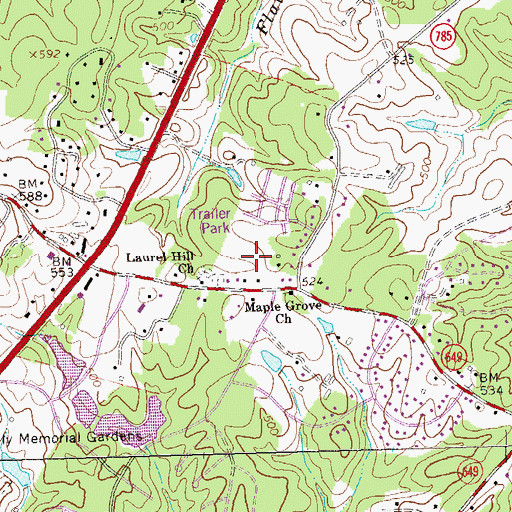 Topographic Map of Springfield, VA