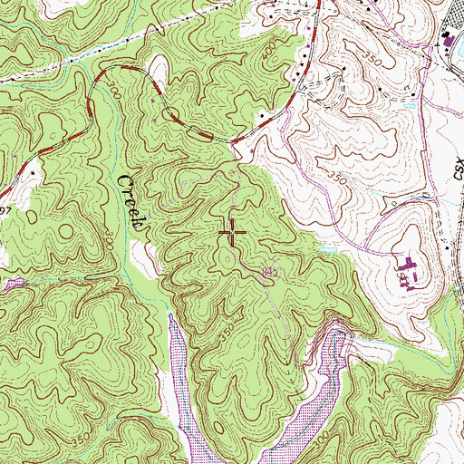 Topographic Map of Valmont Estates, VA