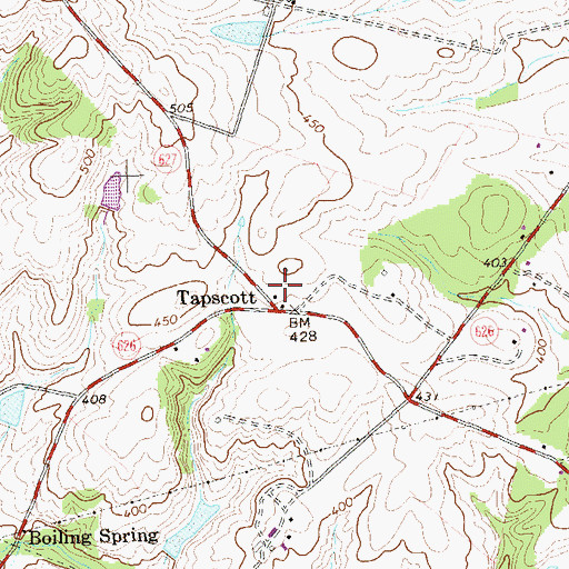 Topographic Map of Warren School (historical), VA