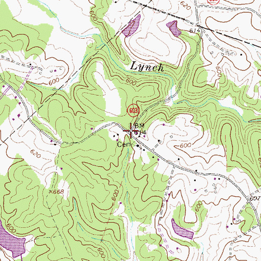 Topographic Map of Wilhait, VA
