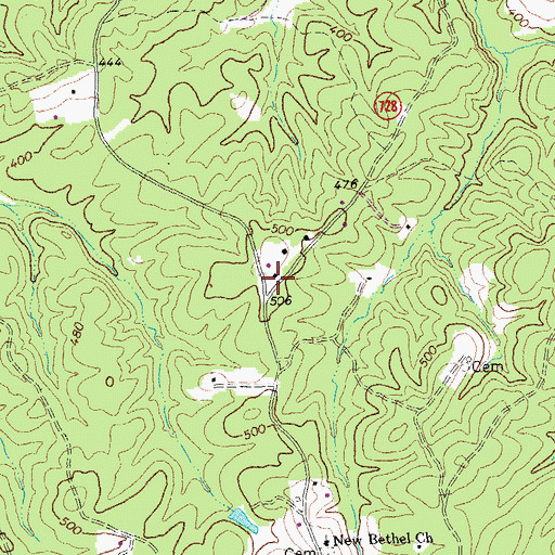 Topographic Map of Woodridge School (historical), VA