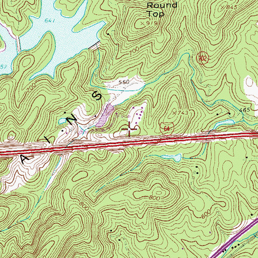 Topographic Map of Albemarle County, VA