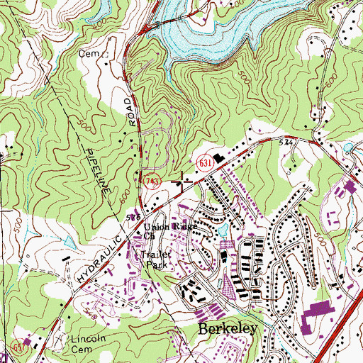 Topographic Map of Albemarle Training School (historical), VA