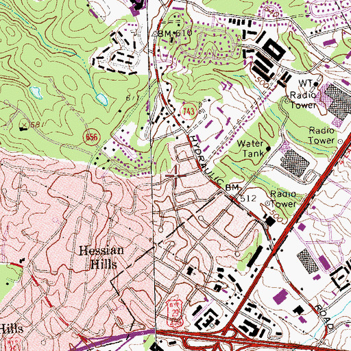 Topographic Map of Barterbrook, VA