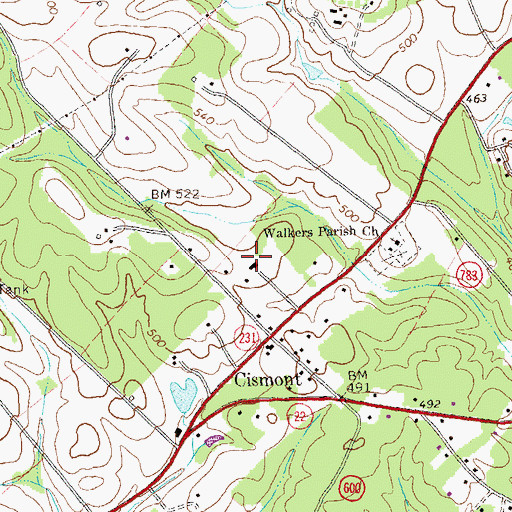 Topographic Map of Belvoir, VA