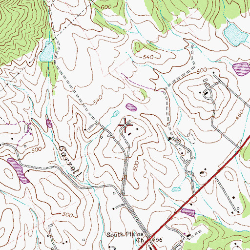 Topographic Map of Ben Coolyn, VA
