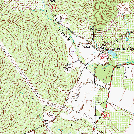 Topographic Map of Blair Park, VA