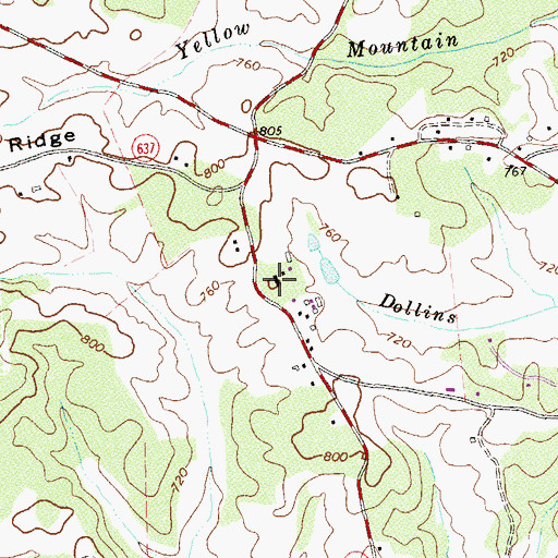 Topographic Map of Blue Ridge Farm, VA