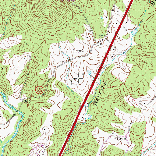 Topographic Map of Briarwood, VA
