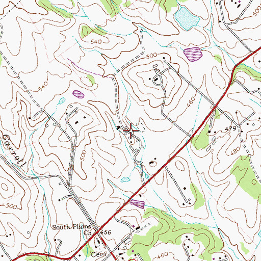 Topographic Map of Bridle Spur, VA