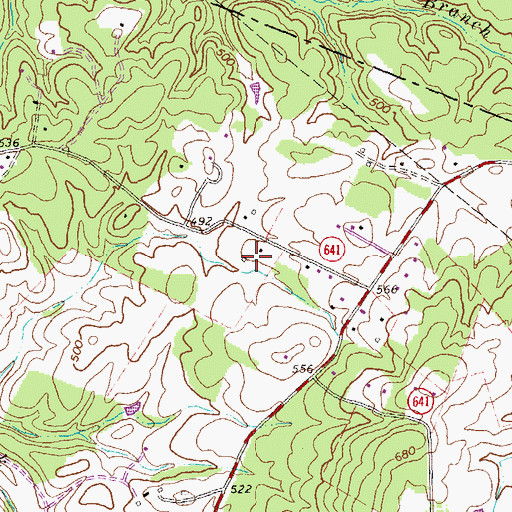 Topographic Map of Burnleys Vineyard, VA