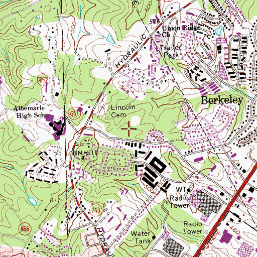 Topographic Map of Camellia Garden, VA