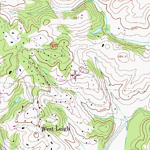 Topographic Map of Candlewyck, VA
