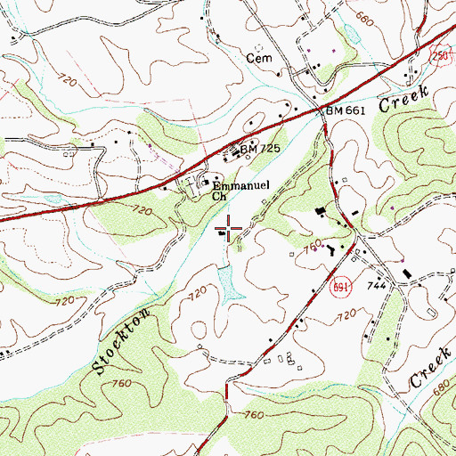 Topographic Map of Casa Maria, VA