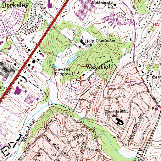 Topographic Map of Chapel Hills, VA