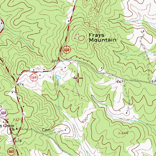 Topographic Map of Chestnut Grove, VA