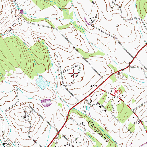 Topographic Map of Cismont Manor, VA