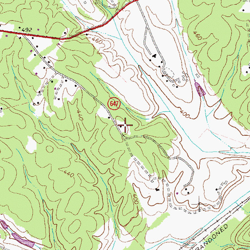 Topographic Map of Cismont School (historical), VA