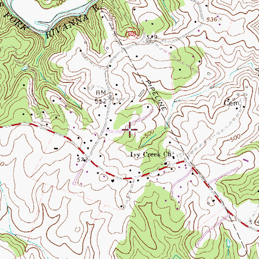Topographic Map of Clearview Knolls, VA