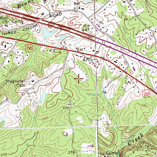 Topographic Map of East Rivanna Volunteer Fire Company Station 2, VA