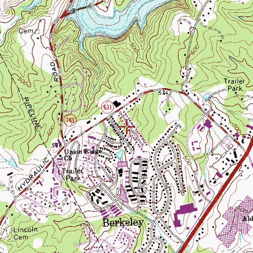 Topographic Map of Four Seasons, VA