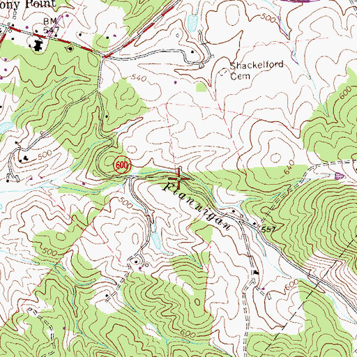 Topographic Map of Free Union Church (historical), VA